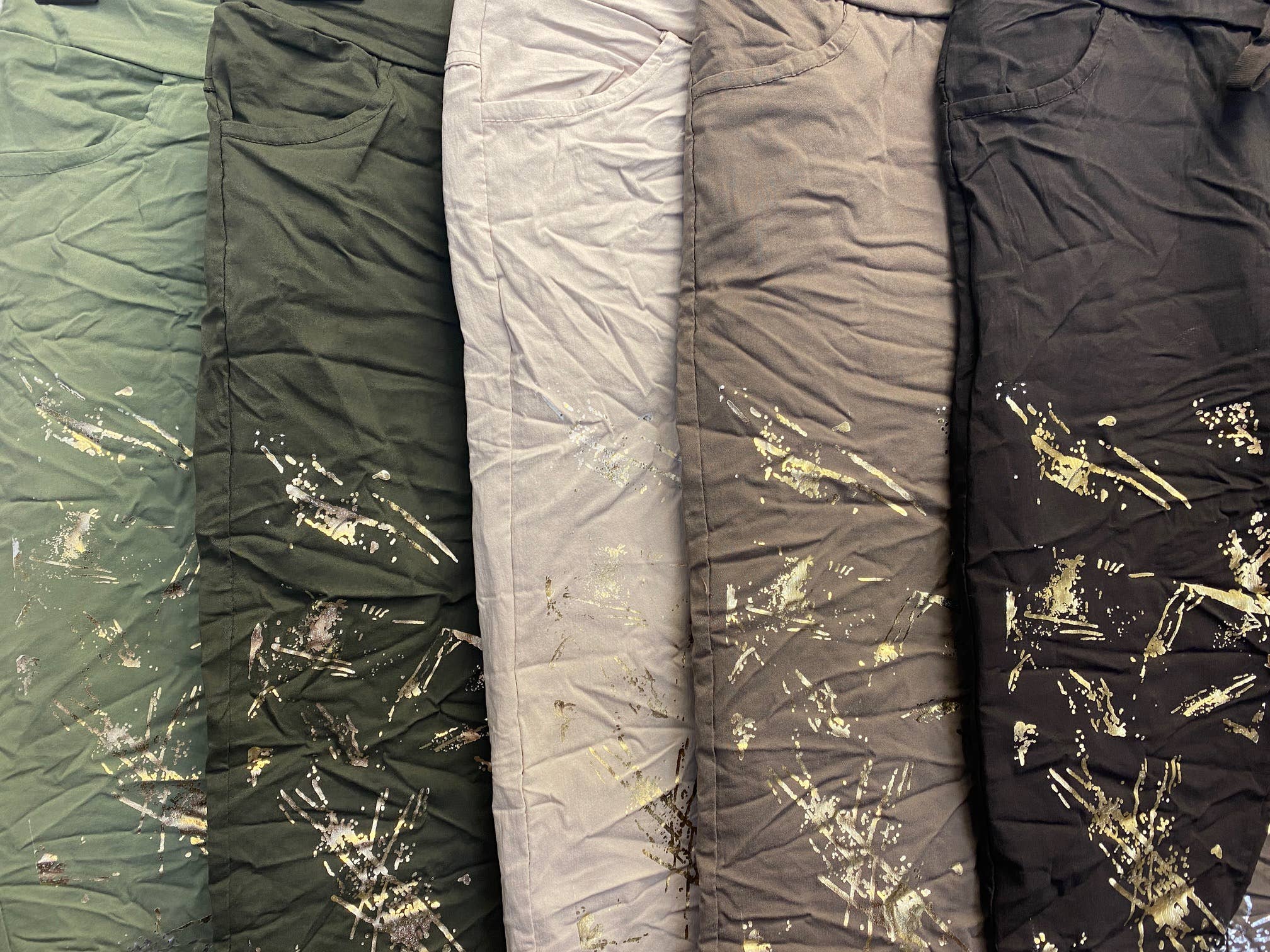 Look Mode Usa - Silver and Gold foil Jegging