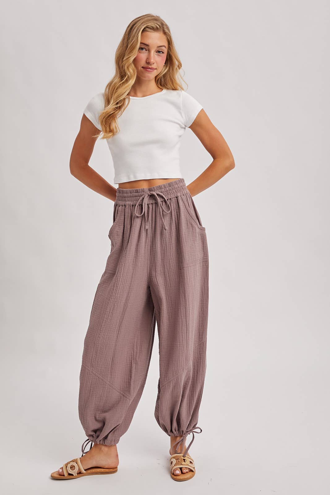 Bluivy - JOGGER HAREM DRAWSTRING PANTS