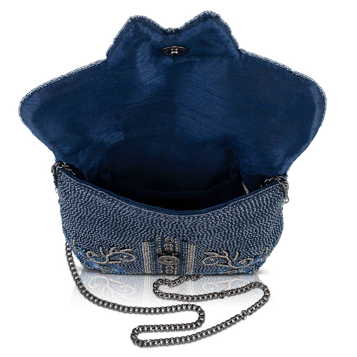 Mary Frances Accessories - Blue Alchemy Butterfly and Floral Handbag