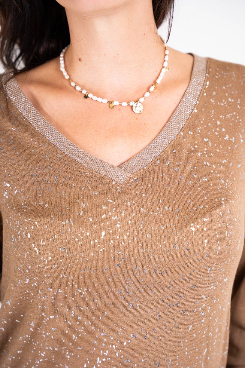 Look Mode Usa OUTLET - Shimmer Long Sleeve Shirt