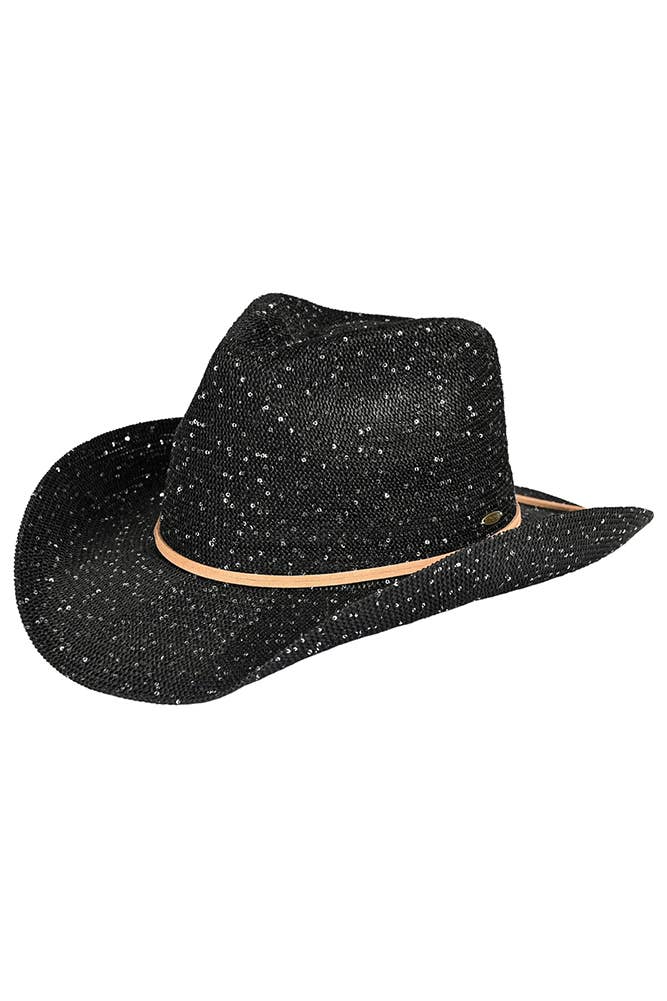 Hana - C.C Sequin Cowboy Hat