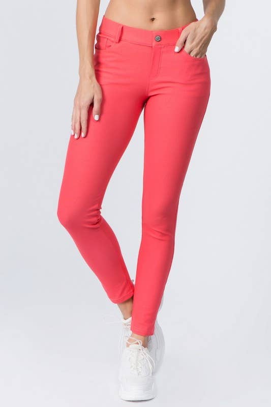 Yelete - Cotton-Blend 5-Pocket Skinny Jeggings