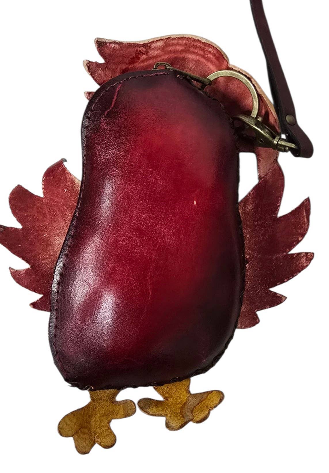 Sunflower Handmade leather inc - Handmade Parrot Wristlet leather coin purse wallet