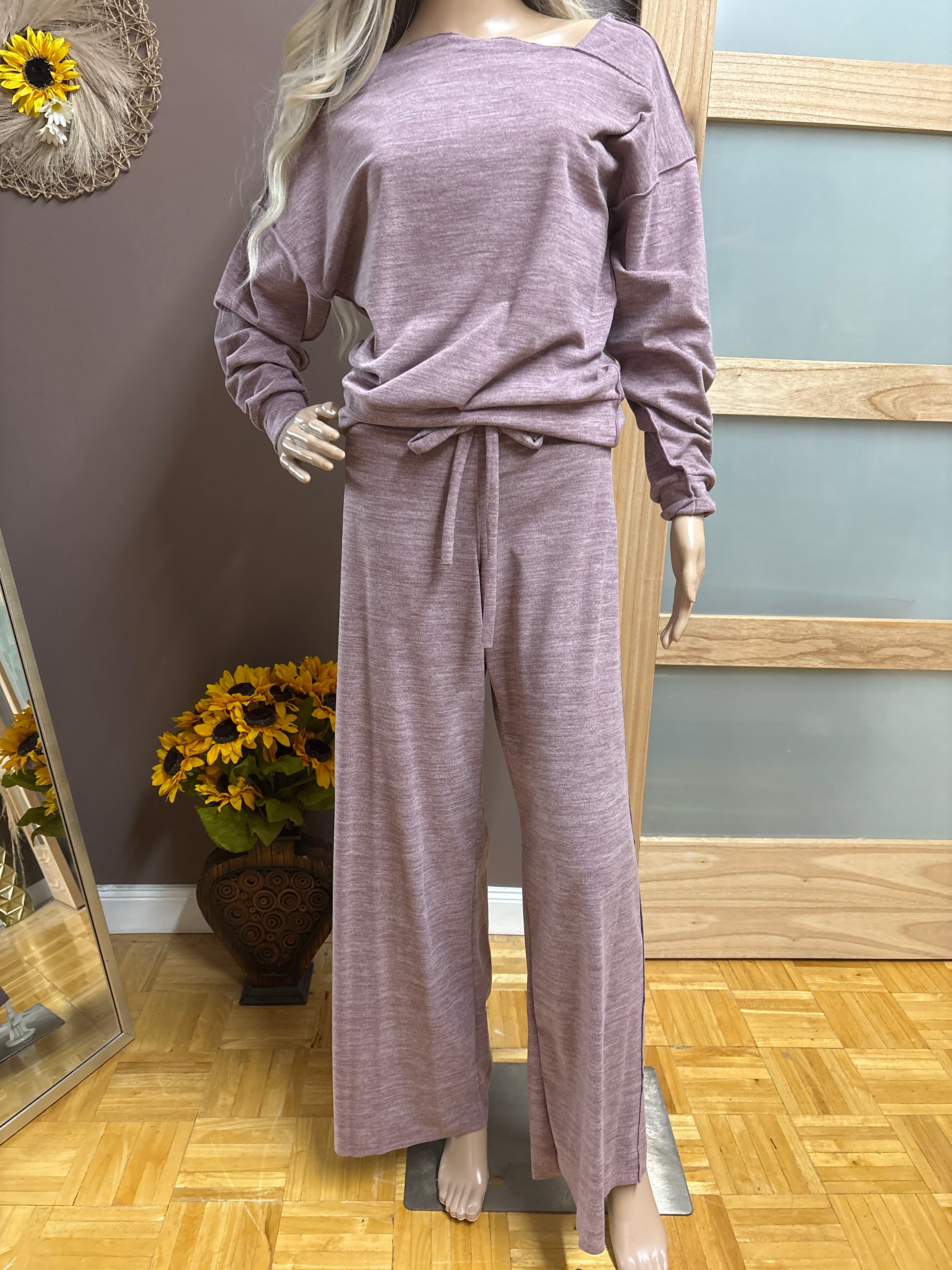 Brooklyn Isles- Mauve Leisure Pants