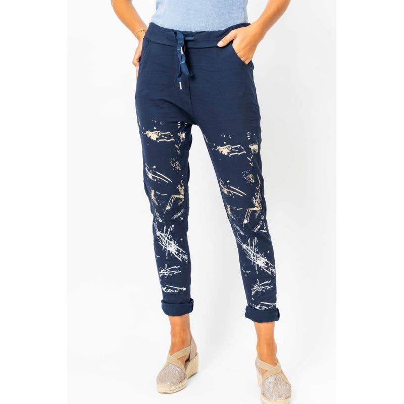 Look Mode Usa - Silver and Gold foil Jegging