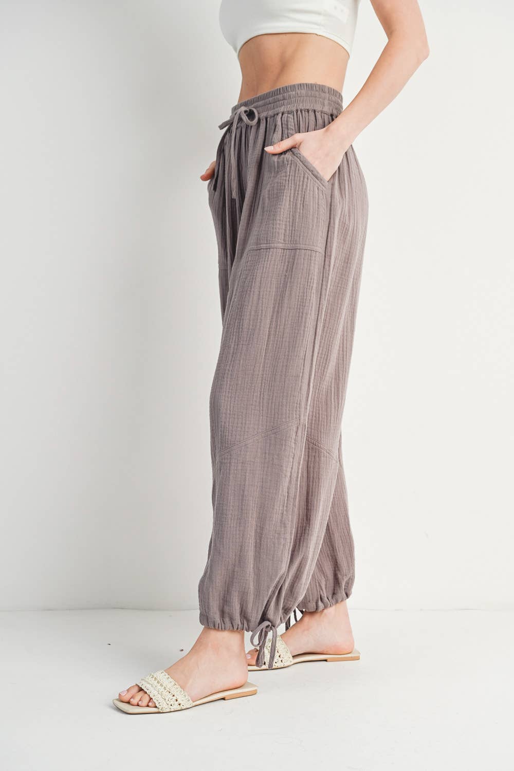 Bluivy - JOGGER HAREM DRAWSTRING PANTS
