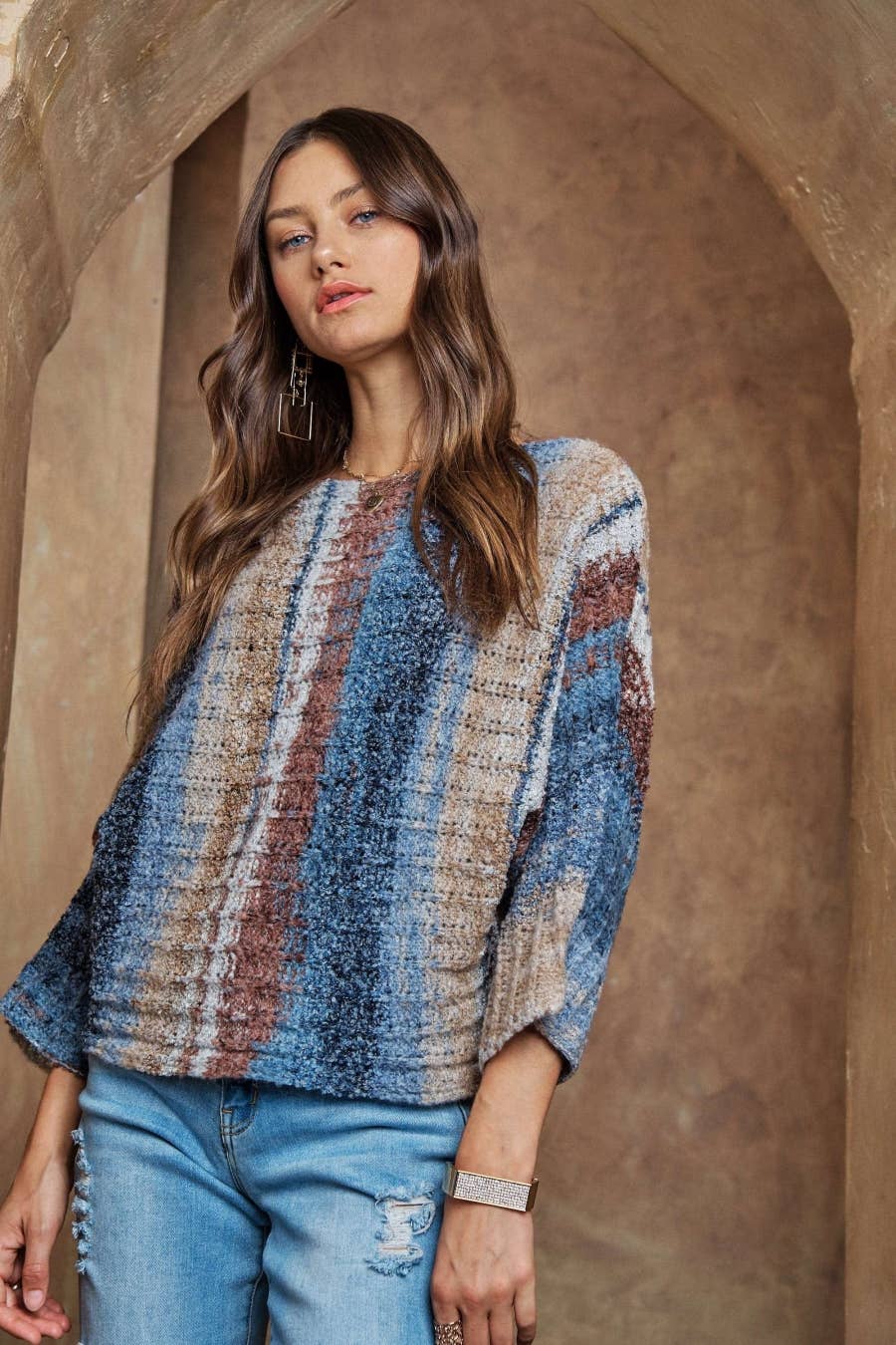 ADORA LA - MULTI COLOR SWEATER TOP