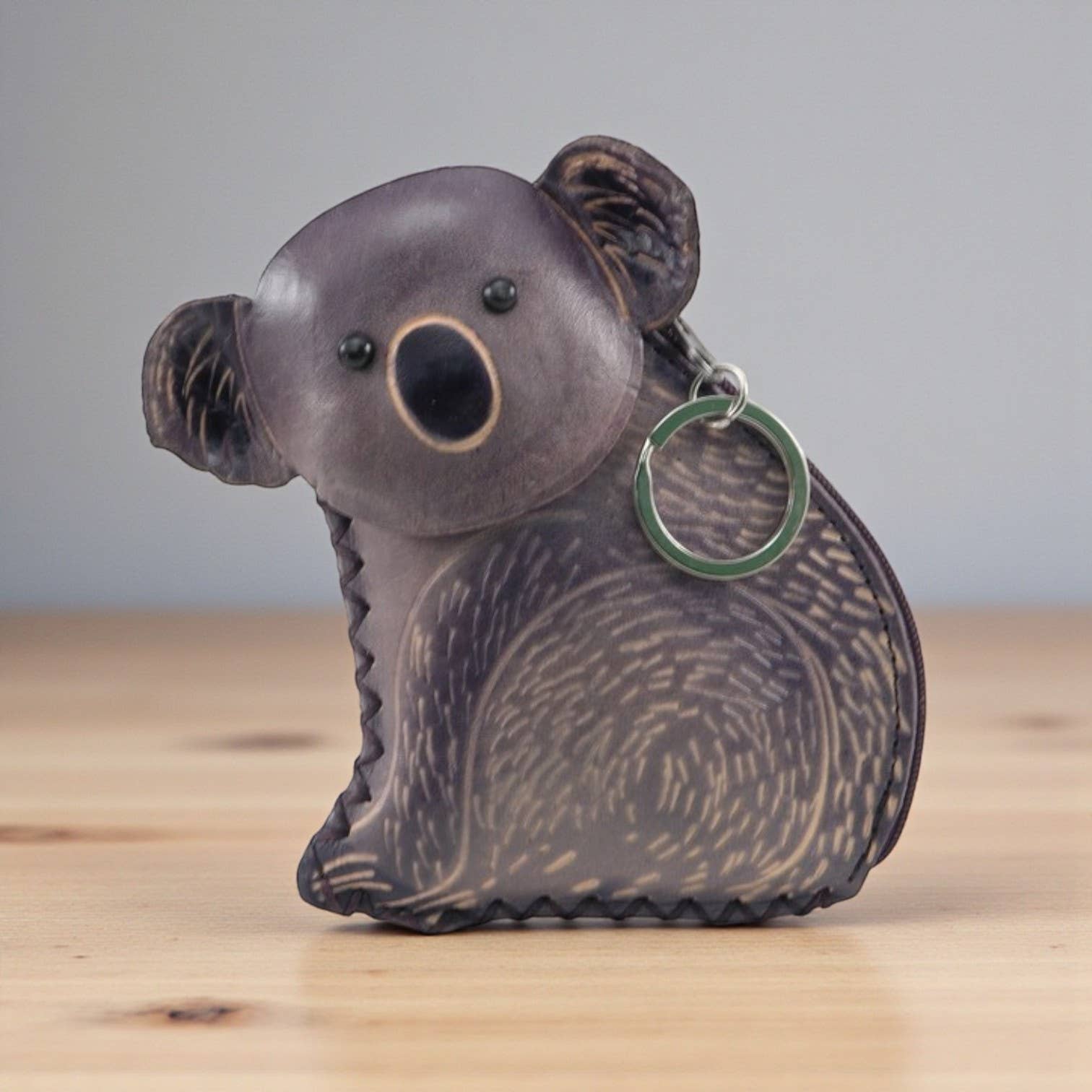 Sunflower Handmade leather inc - E3230 Handmade Koala Bear Wristlet coin purse wallet