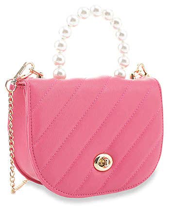 Handbag Express - Petite Pearl Accented Shoulder Bag