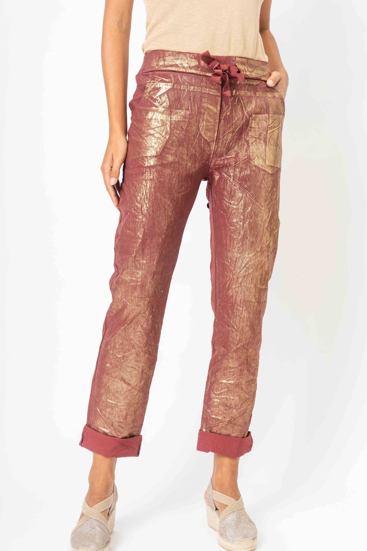 Look Mode Usa OUTLET - Jegging Gold Foil on front