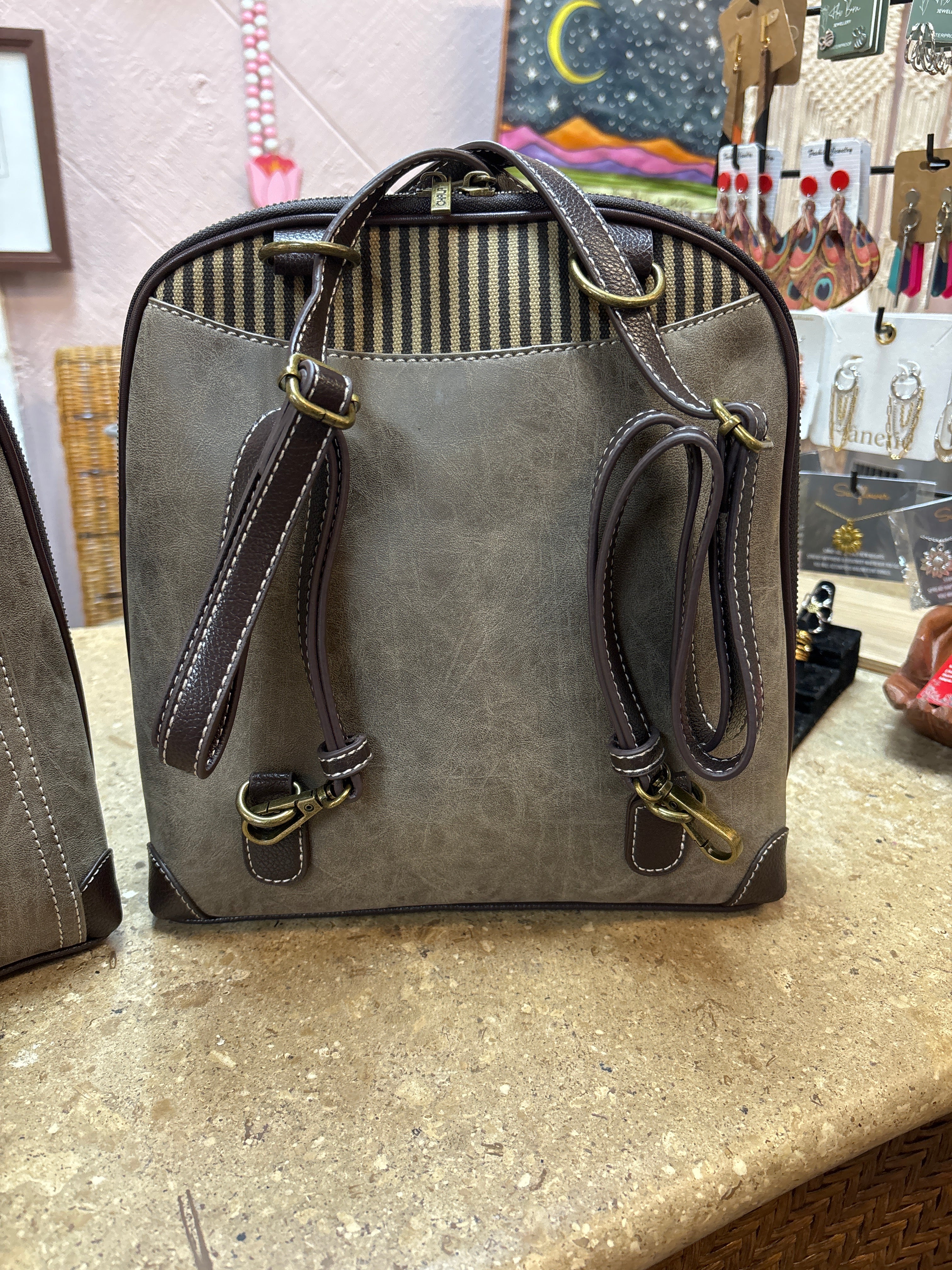 Chala-Convertible Backpack Purse - Sunflower