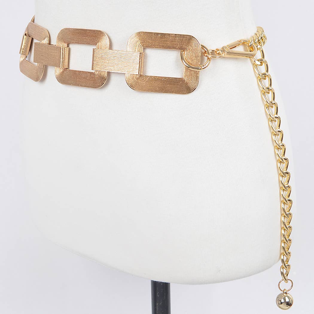 3AM BY H&D ACCESSORIES - Multi Square Metal Chain Belt