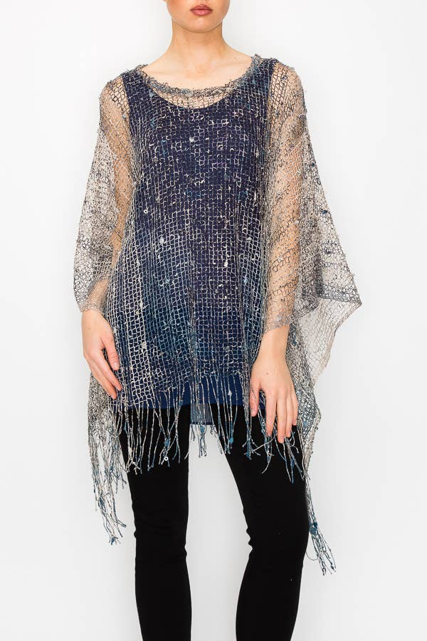 Origami Apparel fishnet poncho
