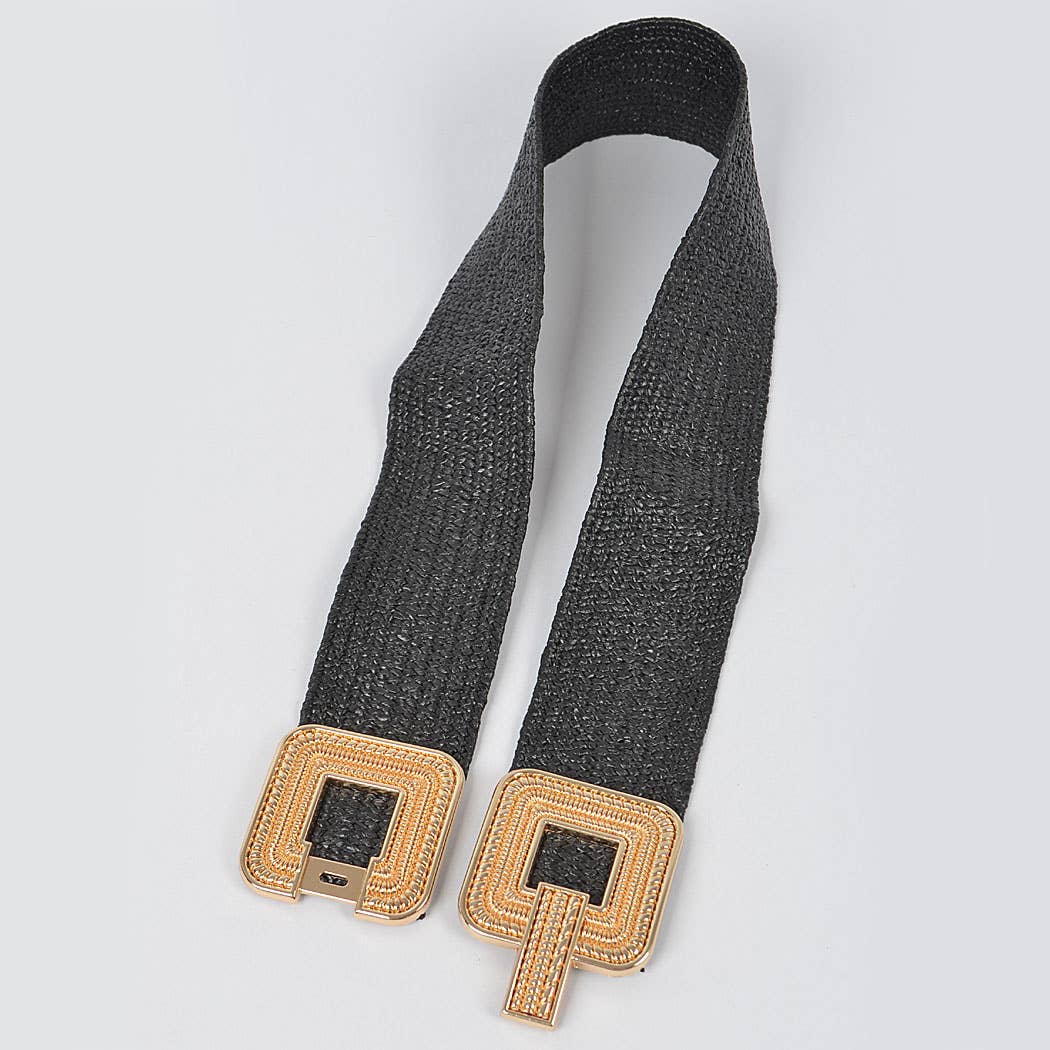 3AM BY H&D ACCESSORIES - Metal Buckle Stretch Belt