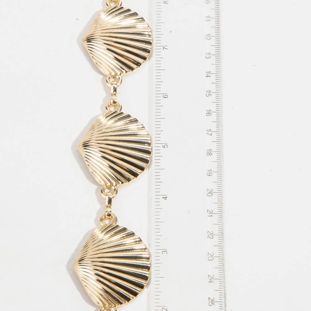 Collections by Fame Accessories - Seashell Link Chain Belt