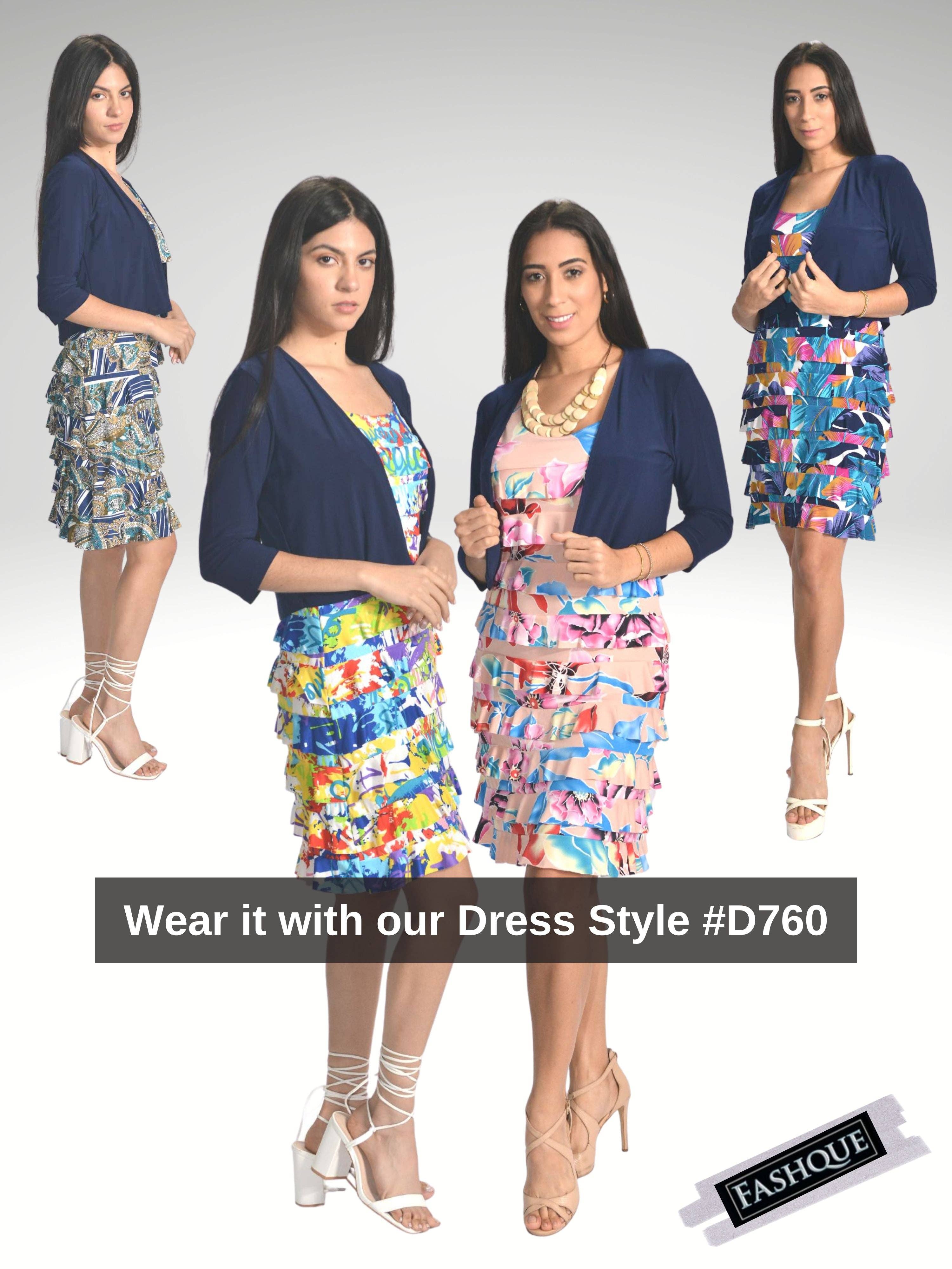 Fashque Designs - Bolero with 3/4 Sleeves - T360