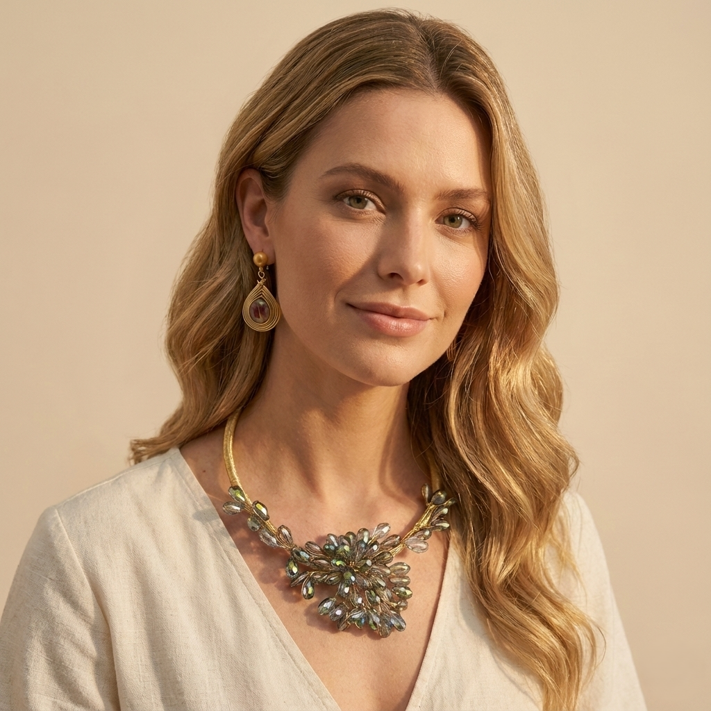 Bijoux Envie Statement Jewelry - Aurora Borealis Wire Wrap Earrings | Statement Jewelry