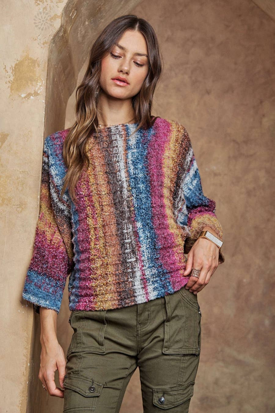 ADORA LA - MULTI COLOR SWEATER TOP