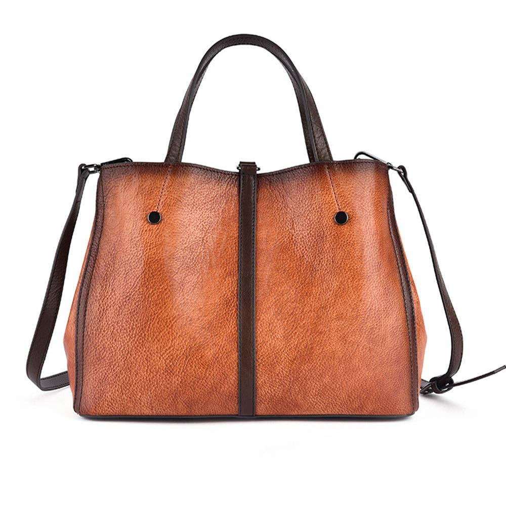 Floral Design Leather Bag
