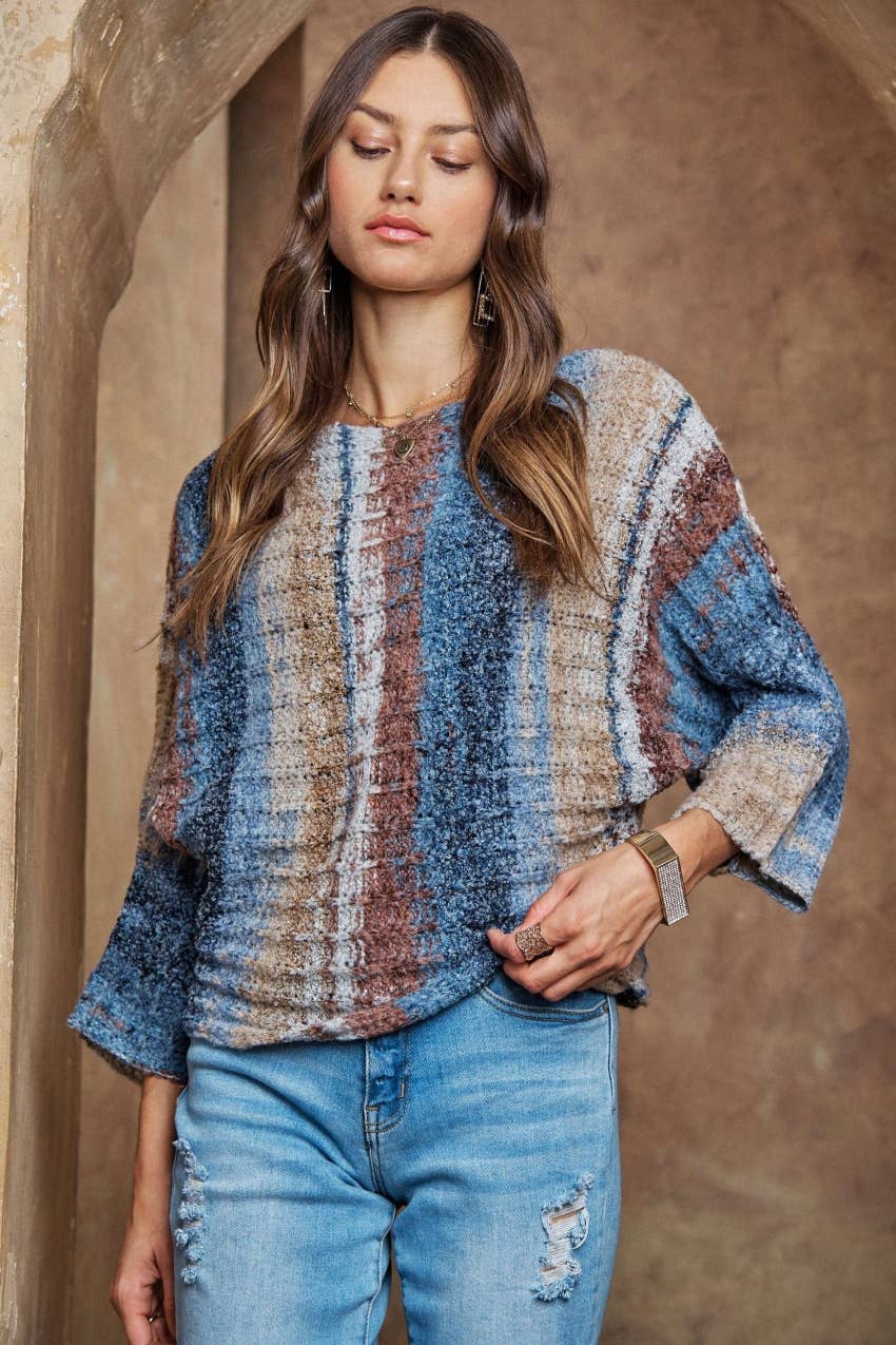 ADORA LA - MULTI COLOR SWEATER TOP