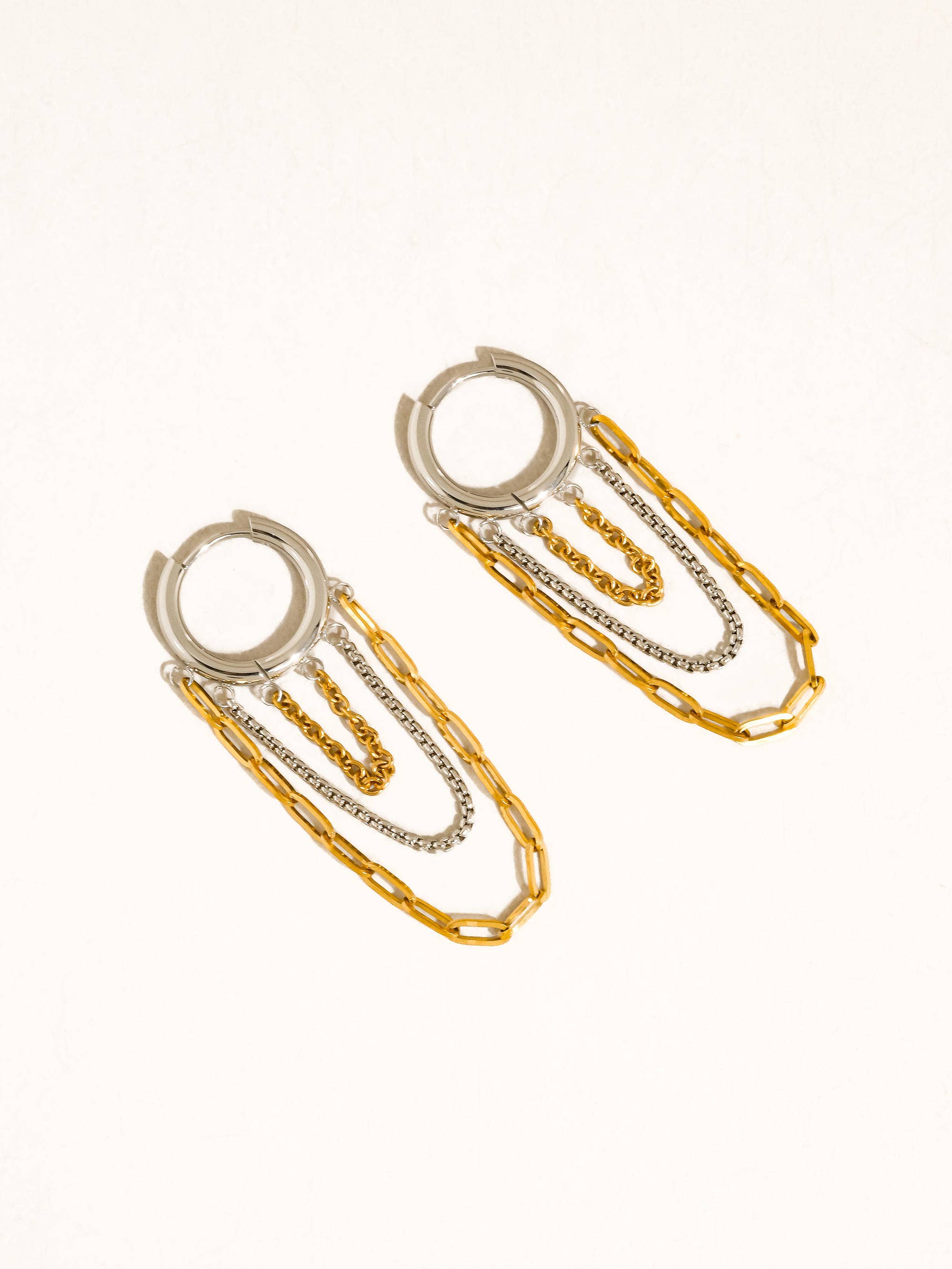 Flânerie by MAIQ - Vianne 18K Gold Non-Tarnish Multi Chain Drop Earrings