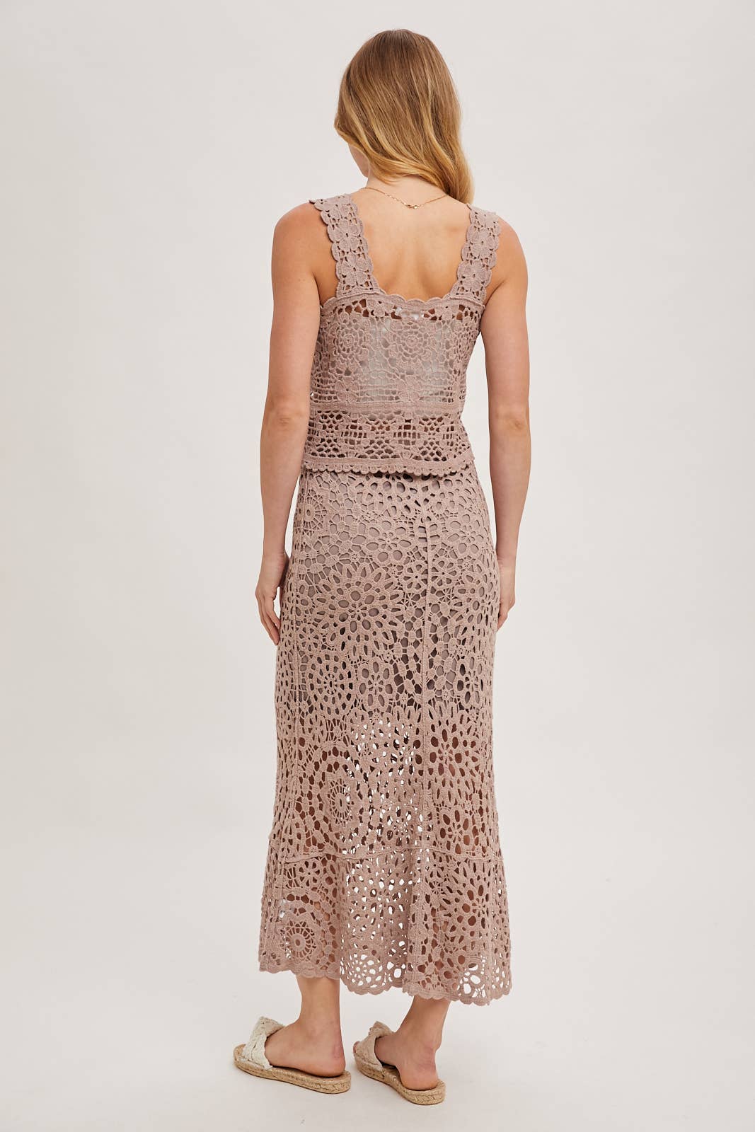 Bluivy - CROCHET MIDI SKIRT WITH LINING