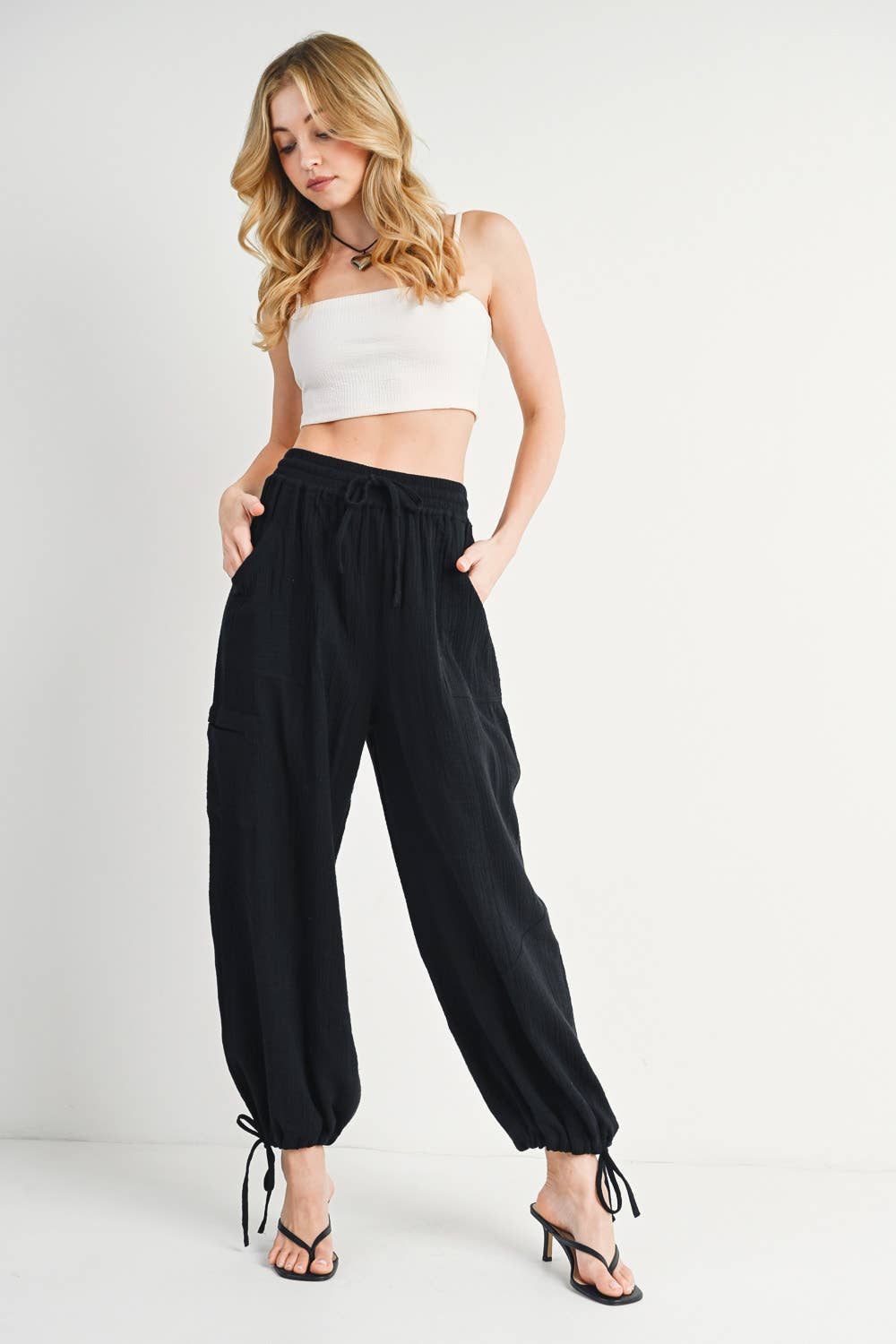 Bluivy - JOGGER HAREM DRAWSTRING PANTS