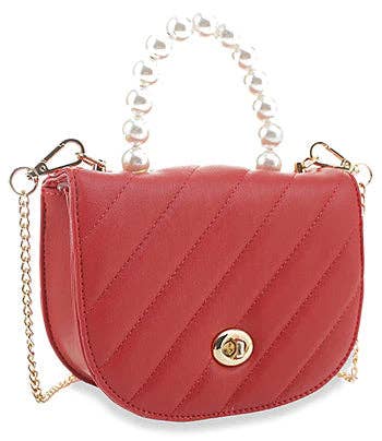 Handbag Express - Petite Pearl Accented Shoulder Bag