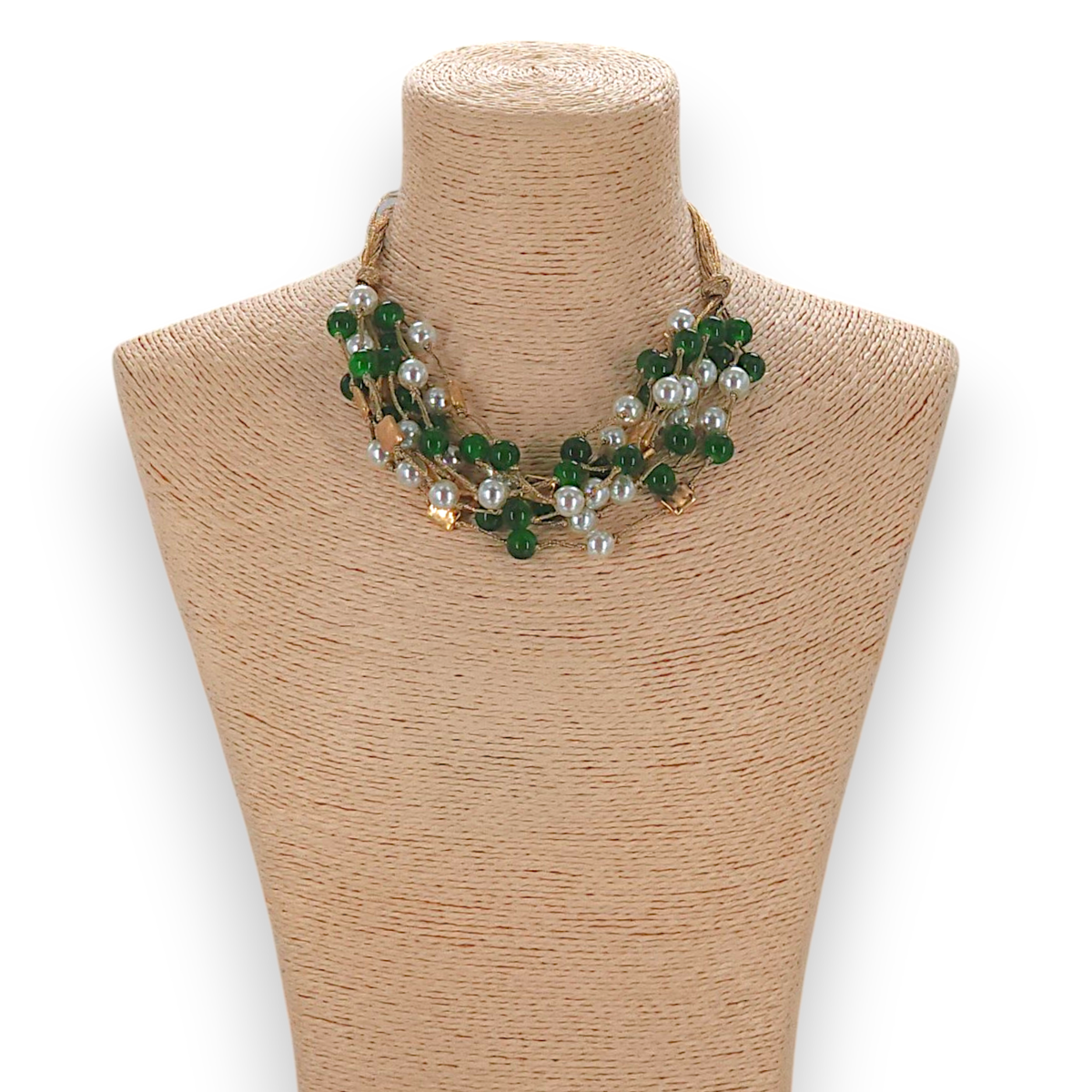 Bijoux Envie Statement Jewelry - Chunky Coastal Bead Pearl Necklace | Fall Statement Jewelry