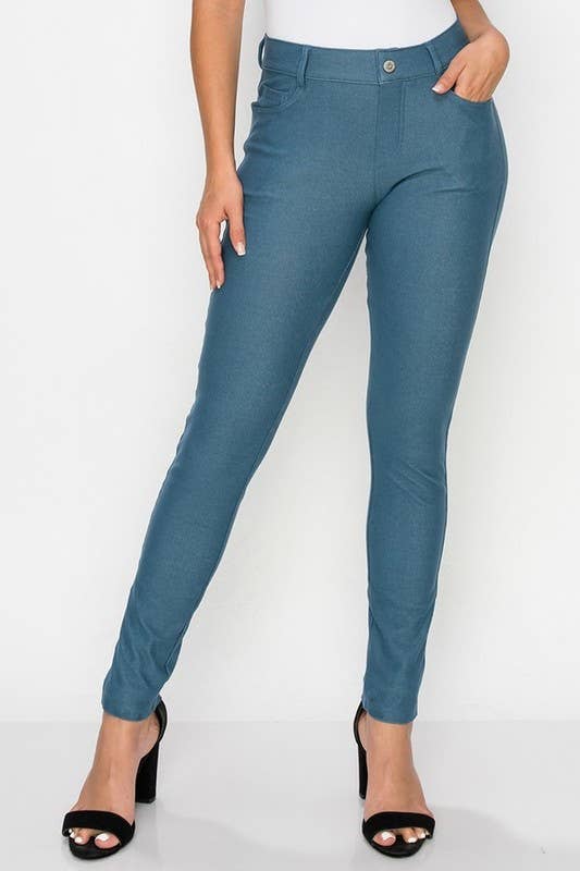 Yelete - Cotton-Blend 5-Pocket Skinny Jeggings