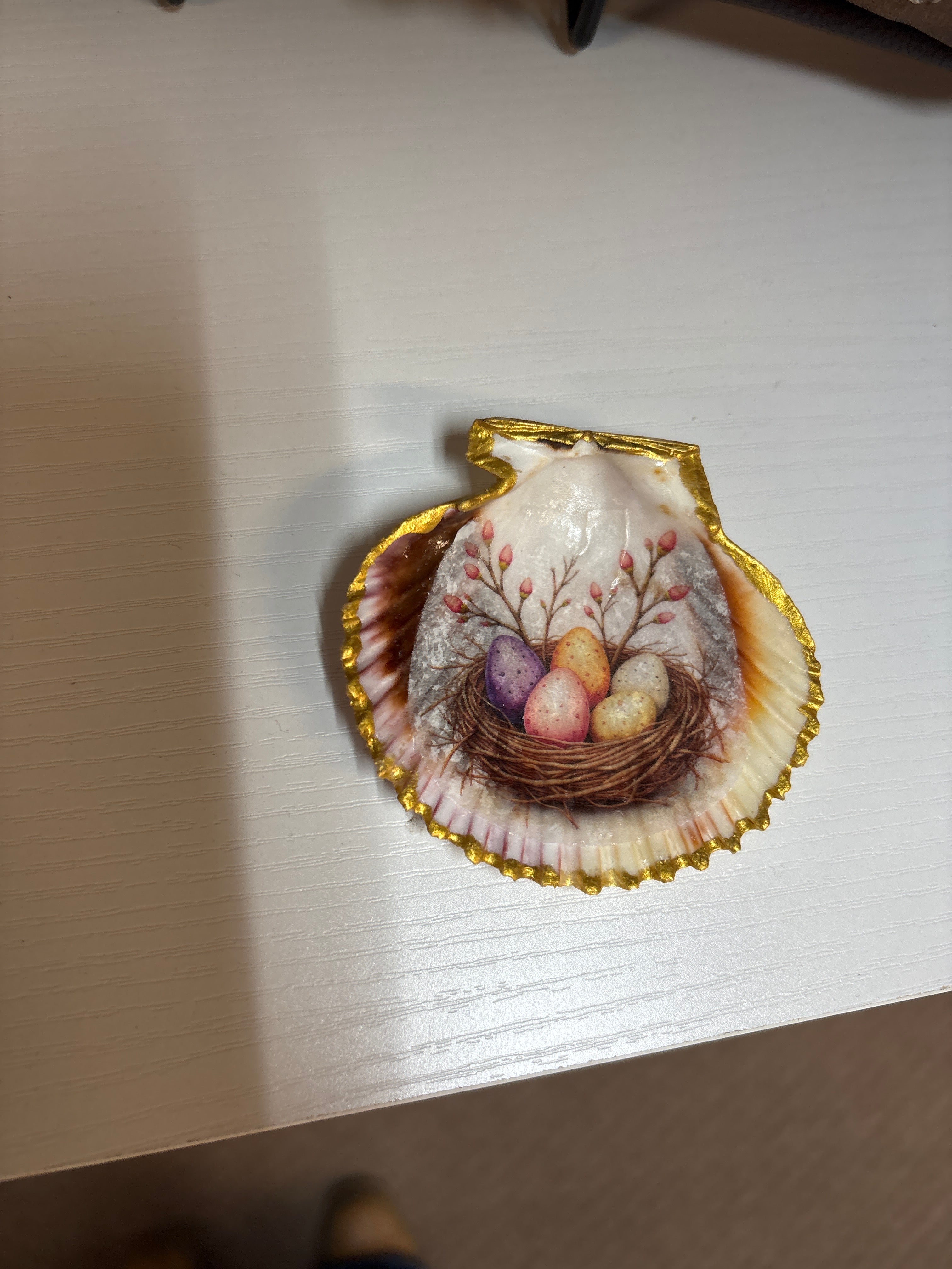 Decoupage Oyster Ornament