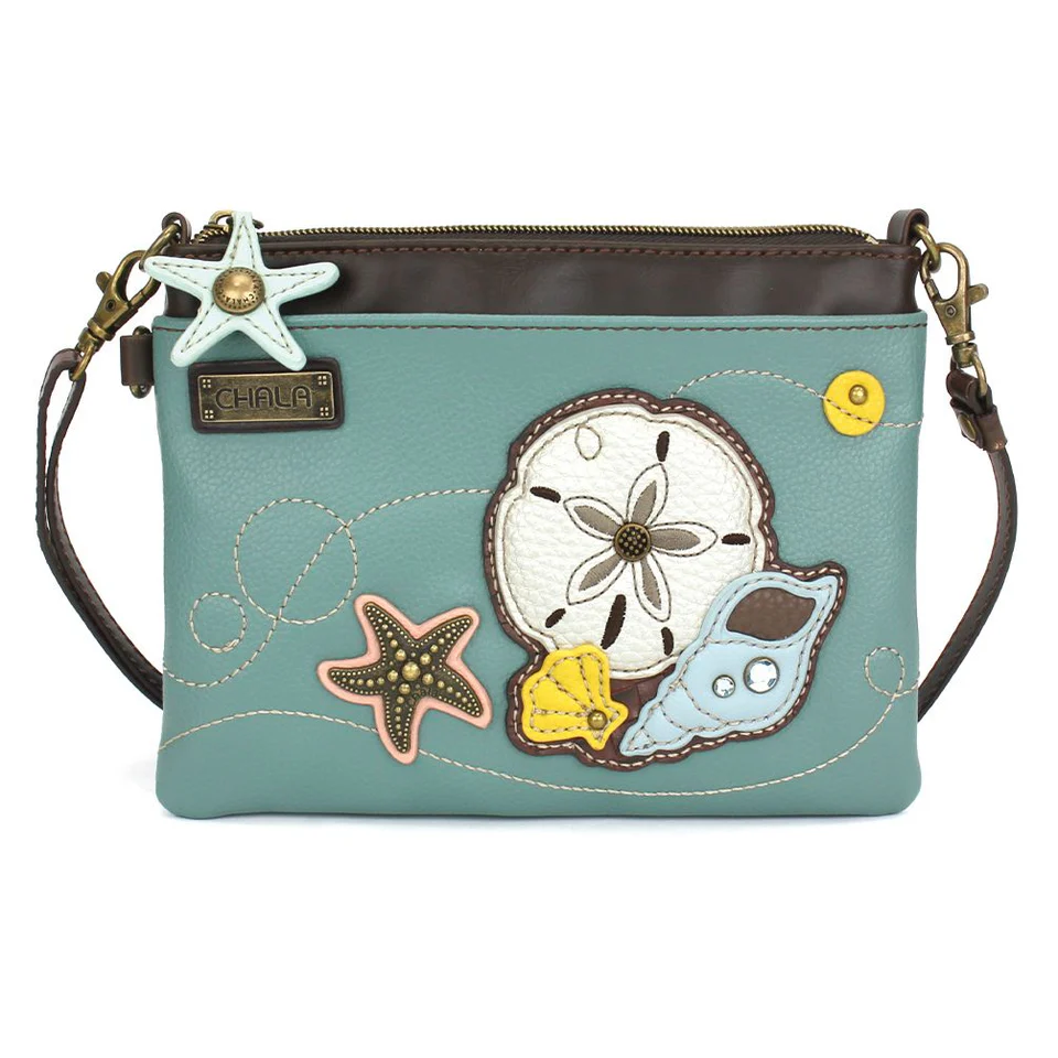 Chala Crossbody Blue Sand Dollar Purse