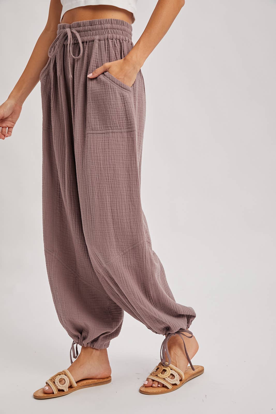 Bluivy - JOGGER HAREM DRAWSTRING PANTS