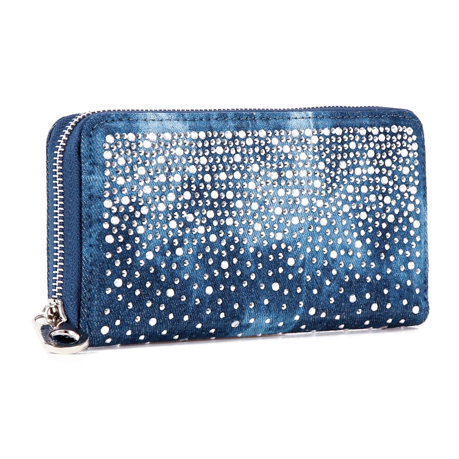 Handbag Express - Glamorous Rhinestone Design Accordion Wallet