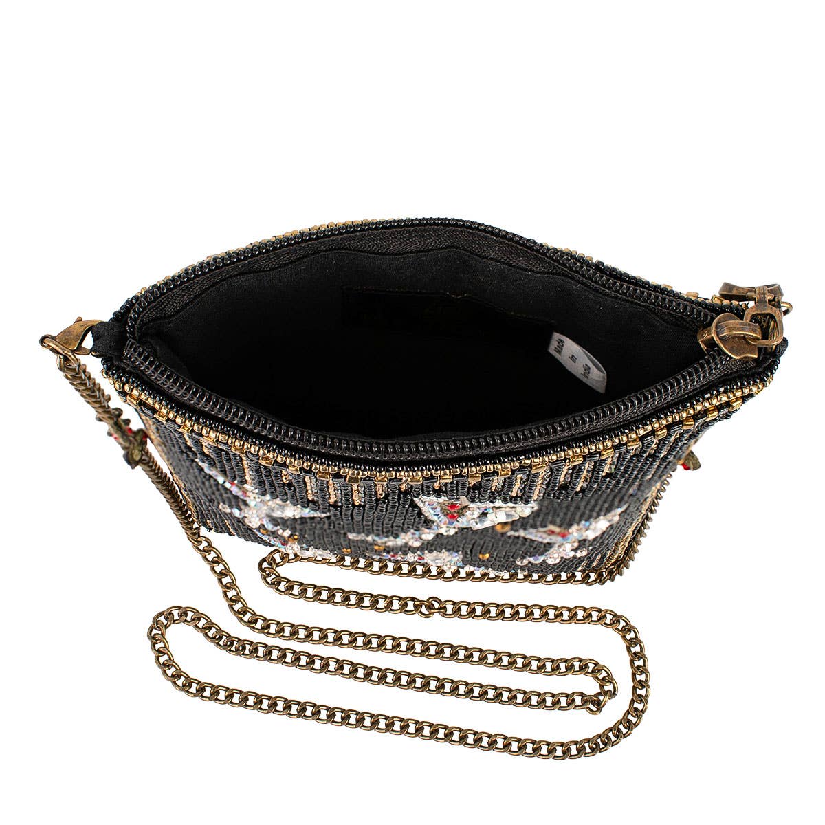 Mary Frances Accessories - Sip Happens Black and Diamond Beaded Martini Crossbody