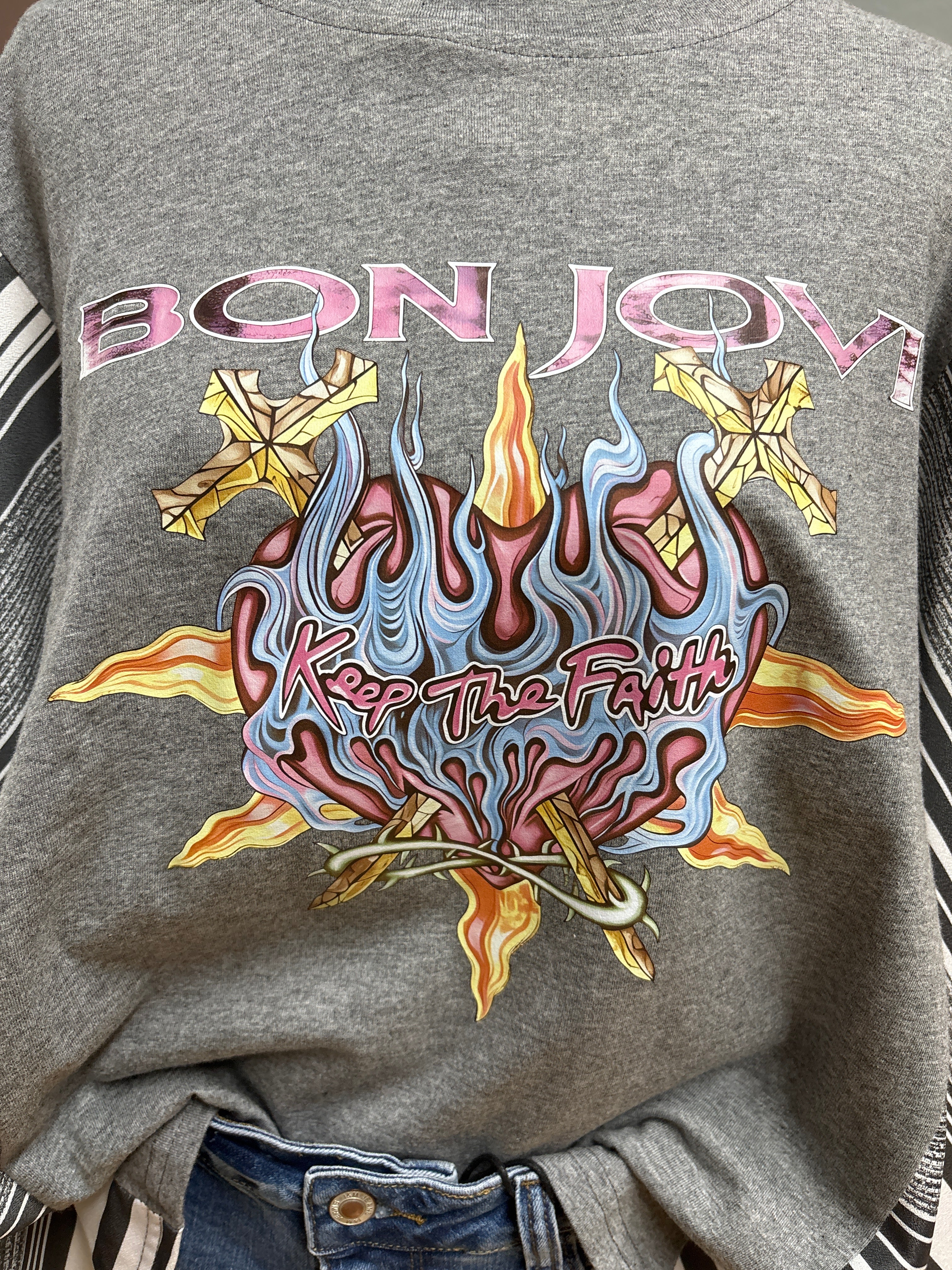 Kycozy- Bon Jovi Batwing Rock n Roll shirt