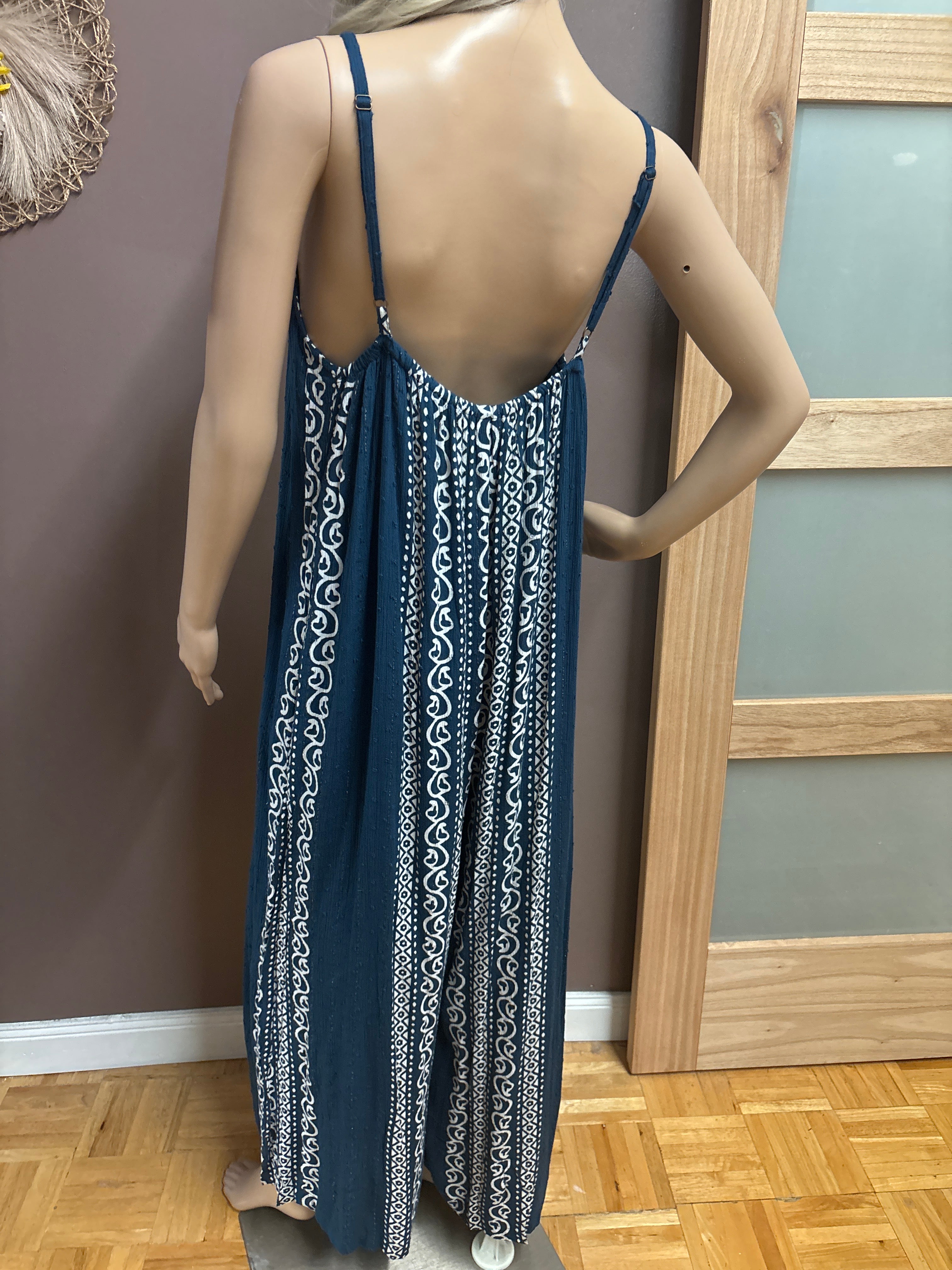 Indian Tropical Fashions- Printed Jumpsuits With Beading