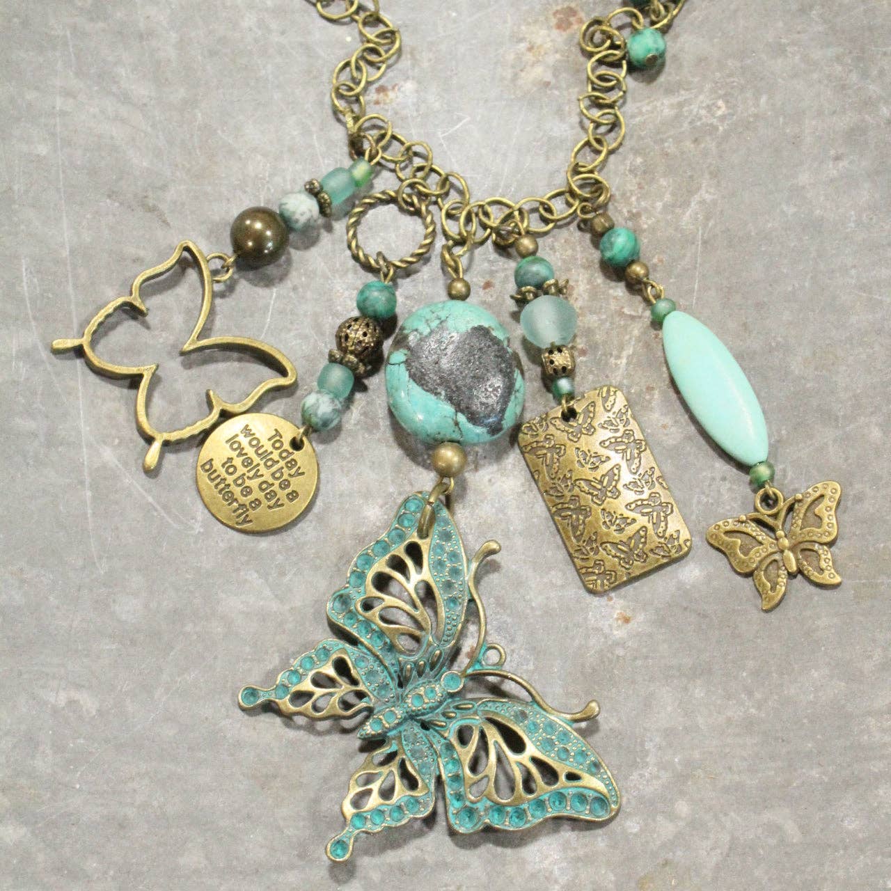 The Primitive Peddler, Inc. - Best Of Butterflies Charmer Necklace
