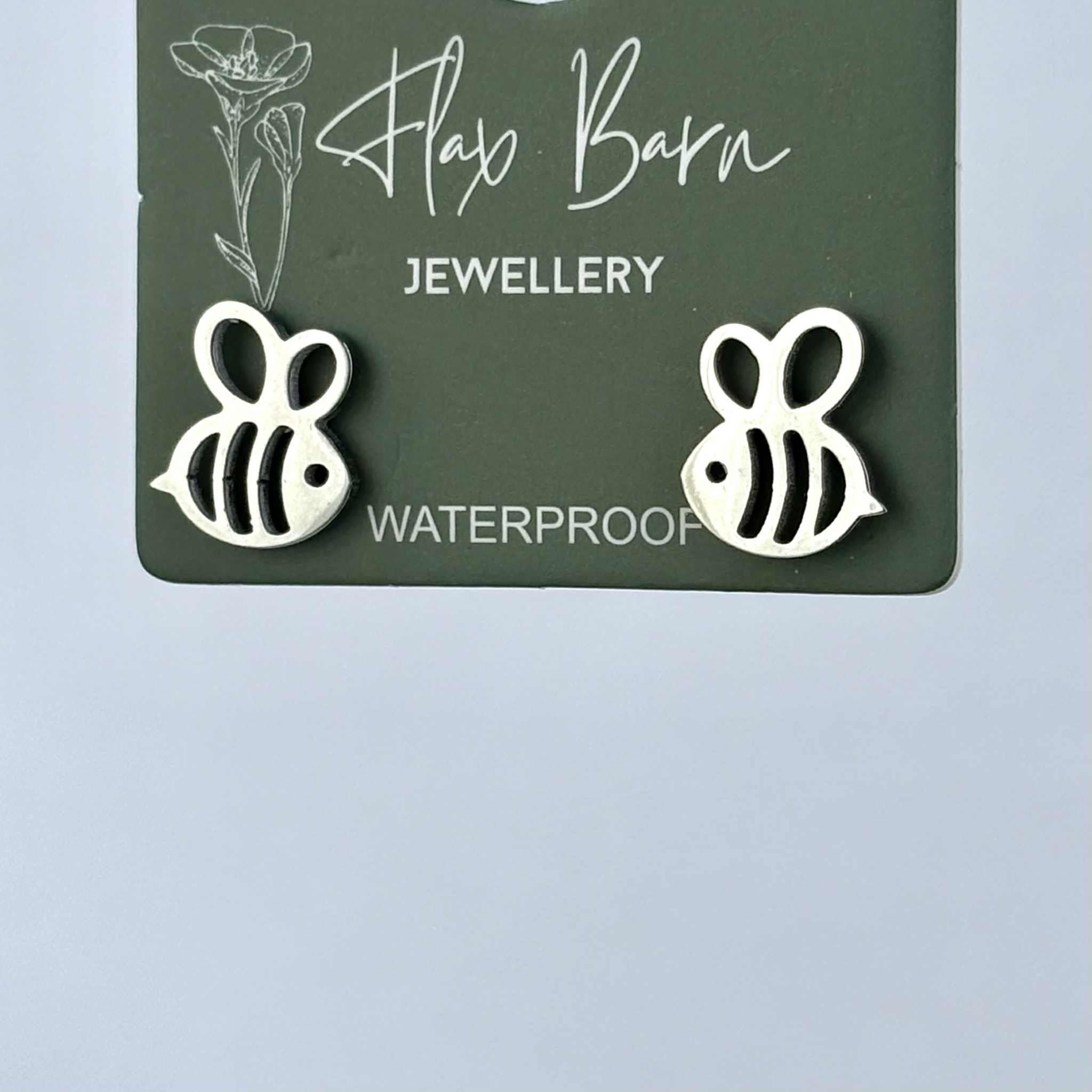 Flax Barn - Tarnish Resistant Bee Studs