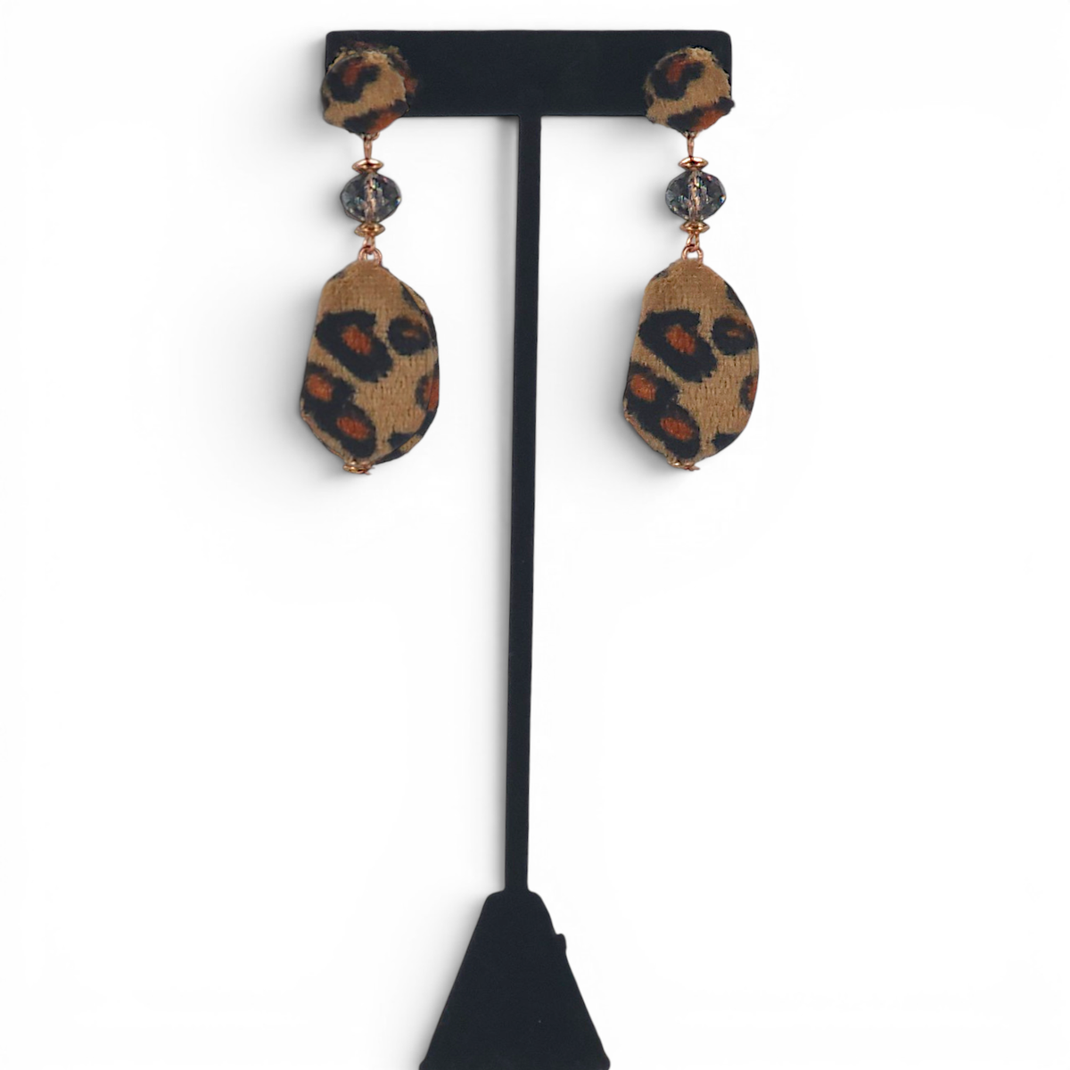 Bijoux Envie Statement Jewelry - Animal Print Beaded Earrings | Chunky Fall Statement Jewelry