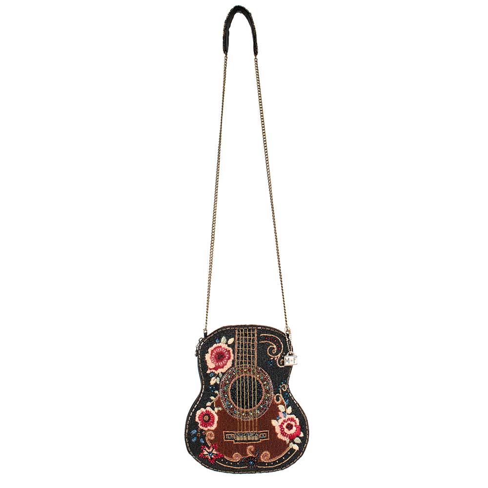 Mary Frances Accessories - Classical Vibe Beaded Guitar Crossbody Handbag
