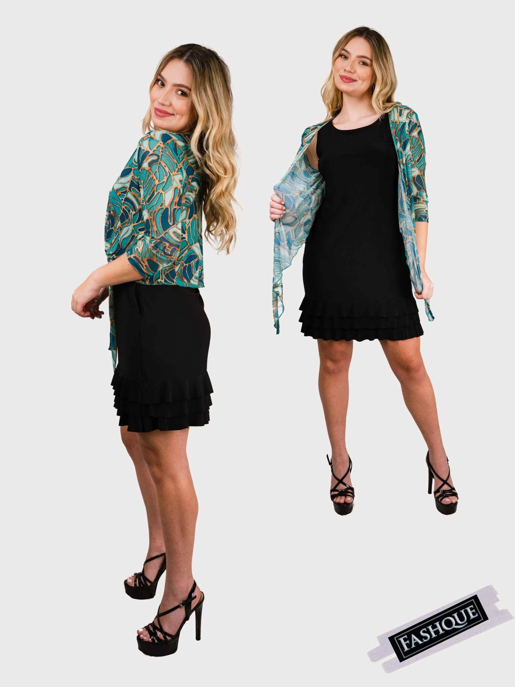 Fashque Designs - 3/4 SLEEVES TIE FRONT BOLERO - T2652