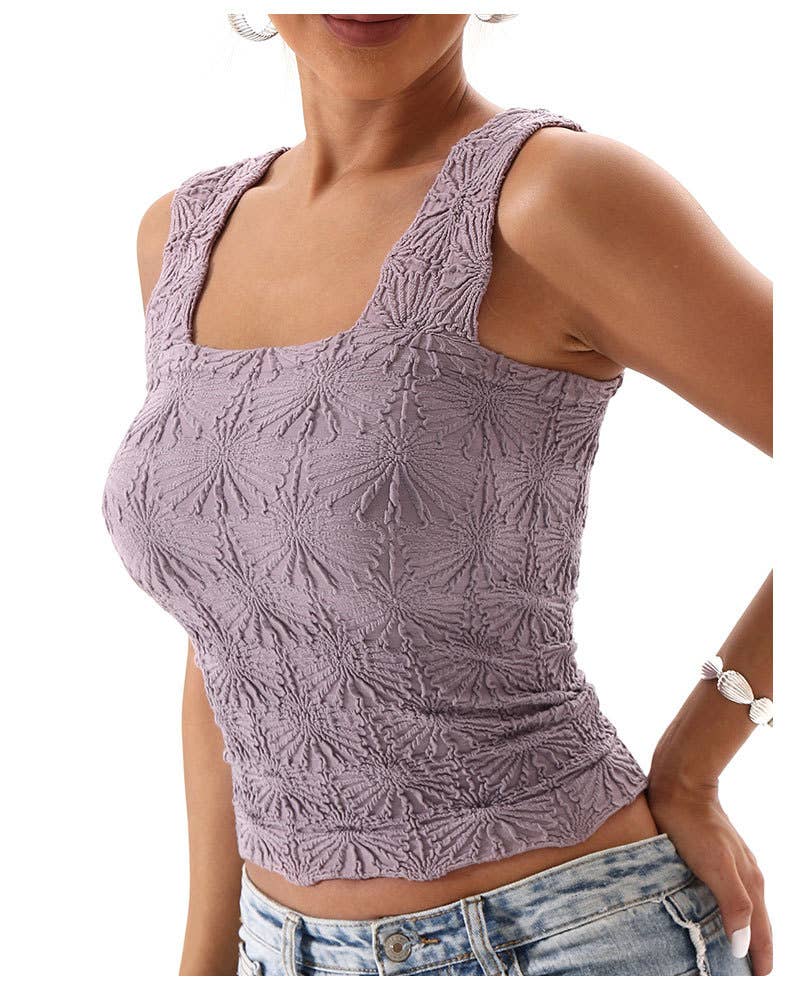 Hope & Sunshine - Jacquard Knit Tank Top