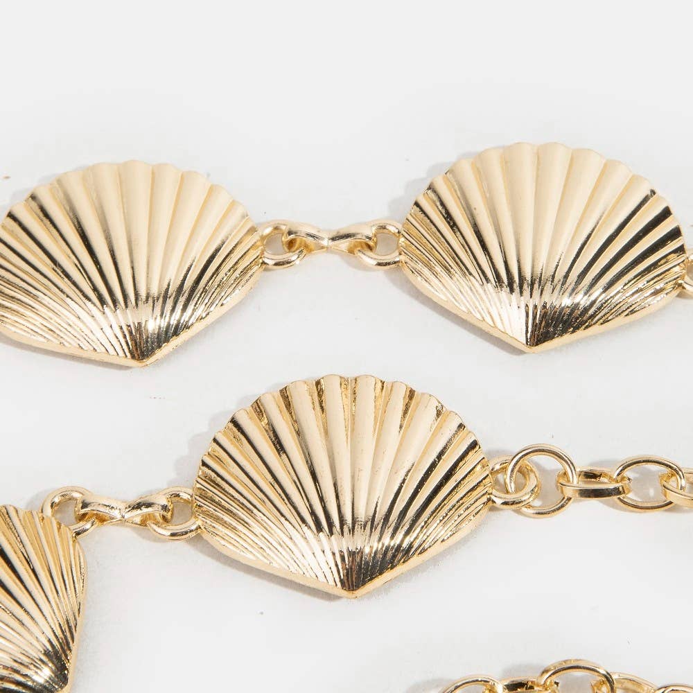 Collections by Fame Accessories - Seashell Link Chain Belt