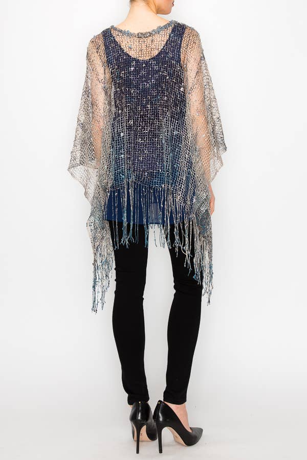 Origami Apparel fishnet poncho