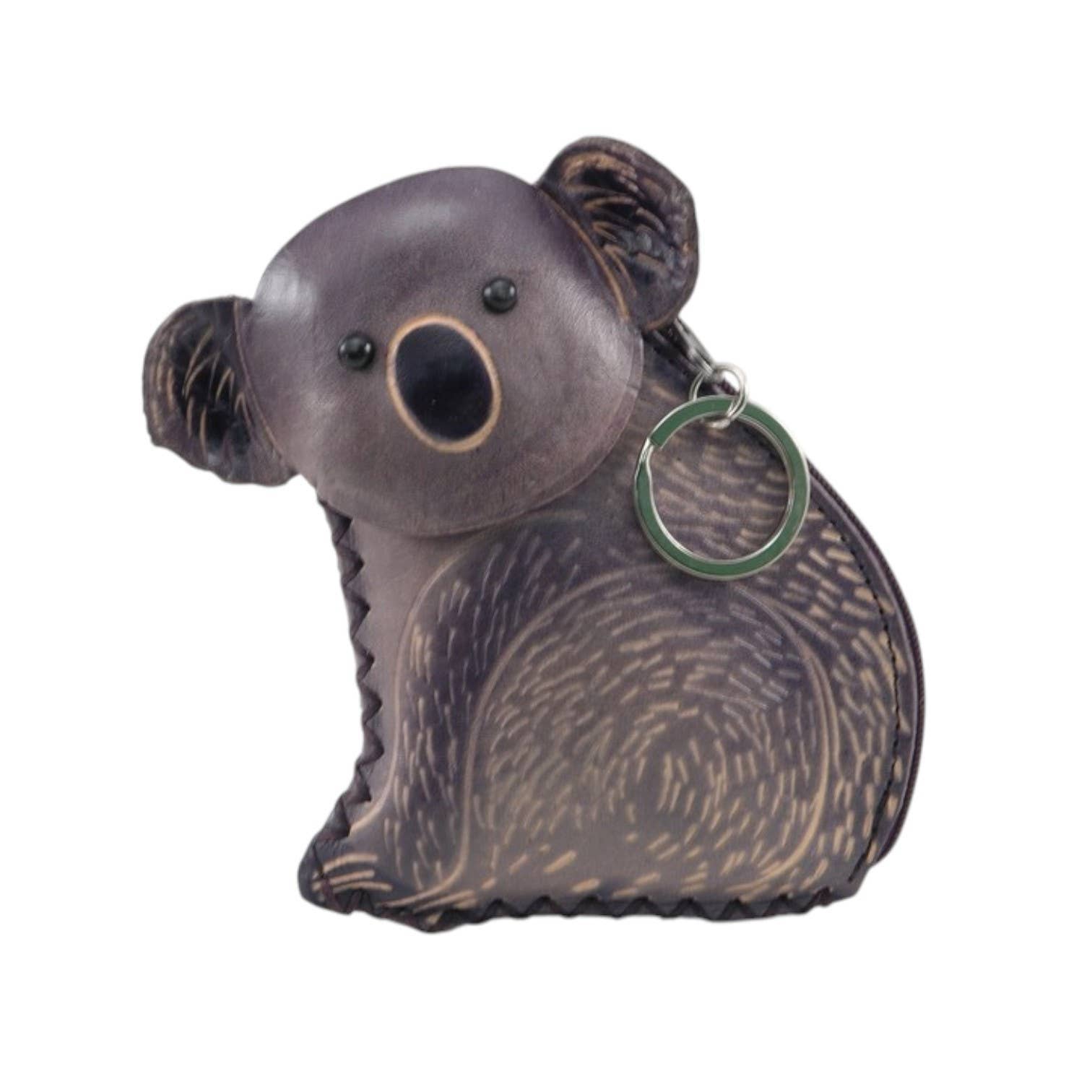 Sunflower Handmade leather inc - E3230 Handmade Koala Bear Wristlet coin purse wallet