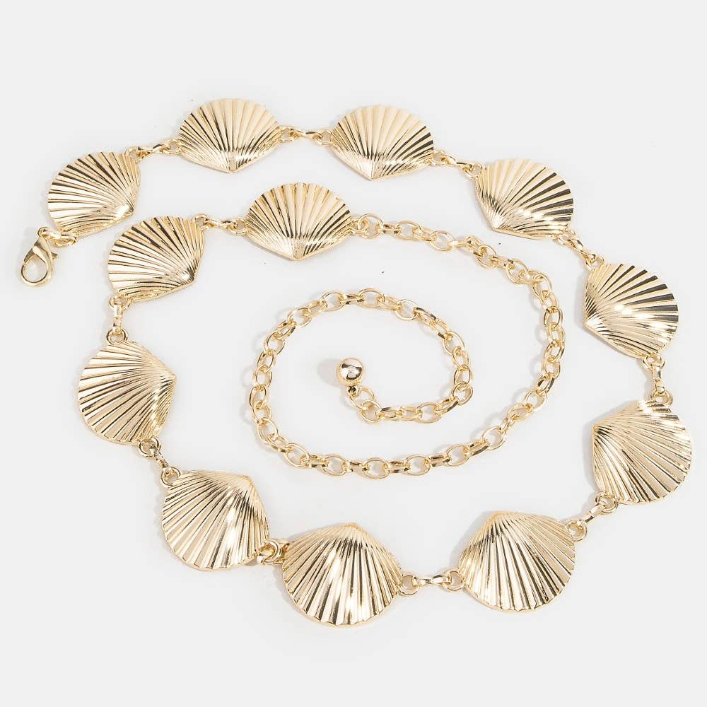 Collections by Fame Accessories - Seashell Link Chain Belt