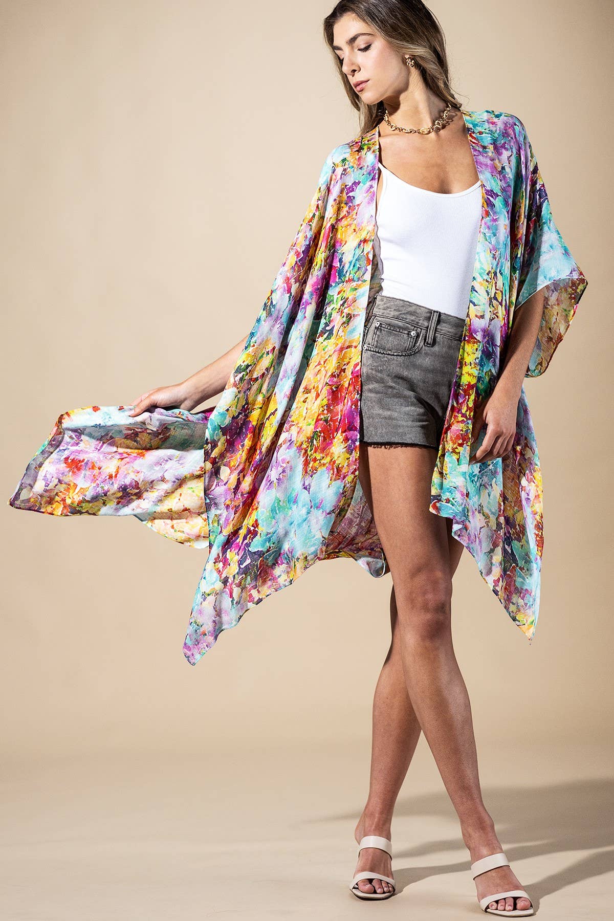 Urbanista - Wild Petal Viscose Kimono