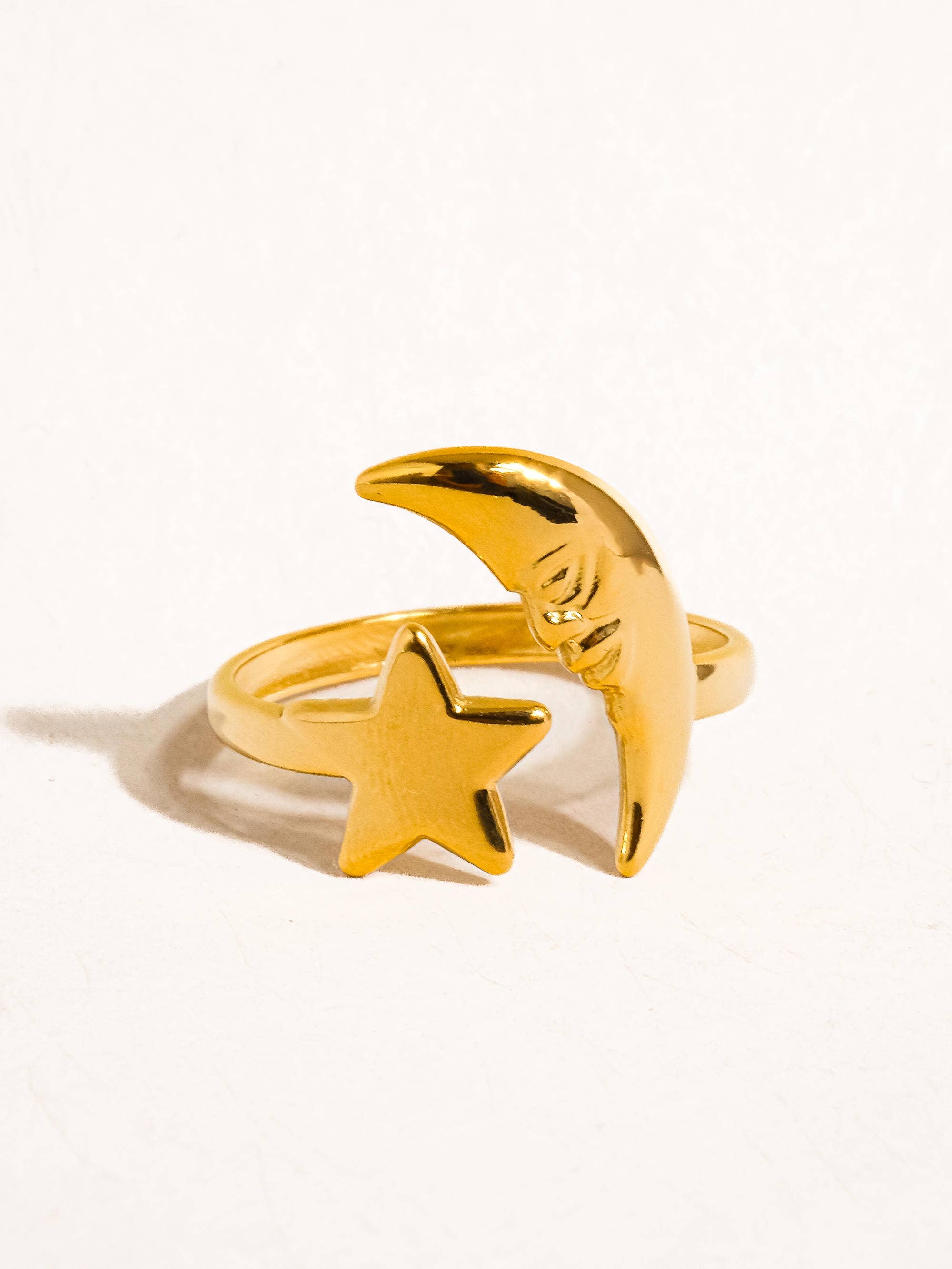 Flânerie by MAIQ - Tasa 18K Gold Non-Tarnish Star and Moon Ring