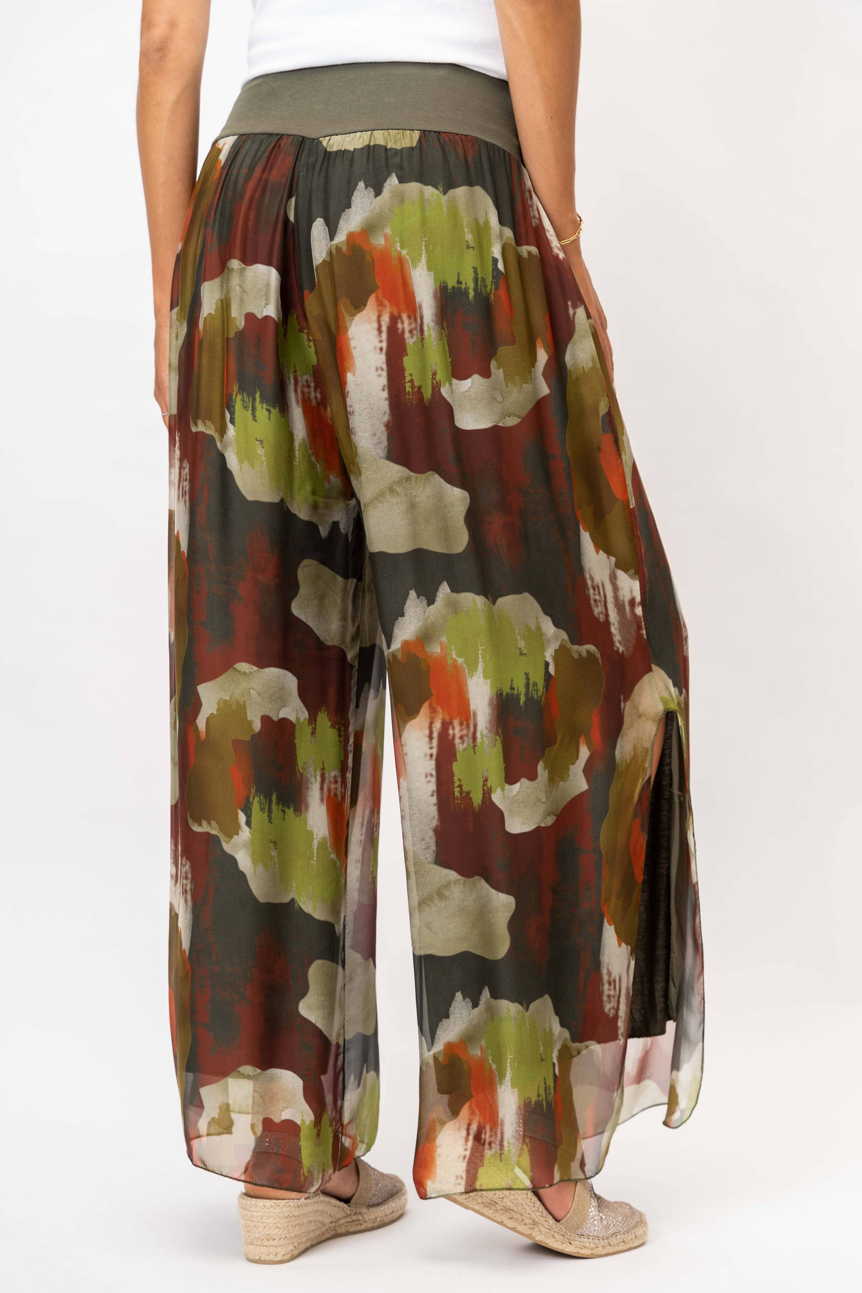 Look Mode Usa - Women printed Silk Pant